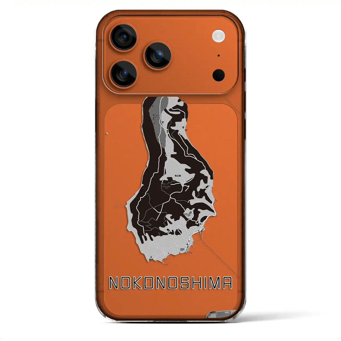 【能古島(福岡県)】地図柄iPhoneケース(クリアタイプ)