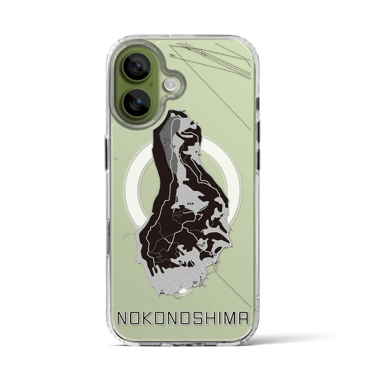 【能古島(福岡県)】地図柄iPhoneケース(MagSafeタイプ)