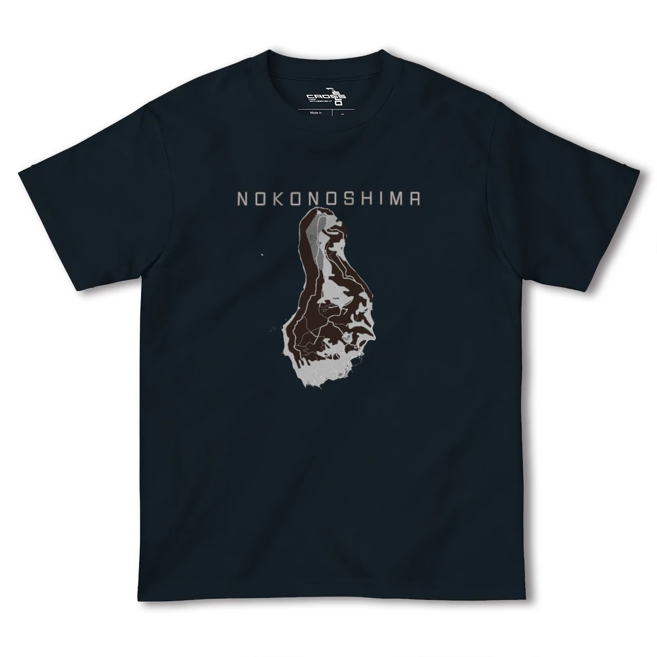 【能古島(福岡県)】地図柄ヘビーウェイトTシャツ