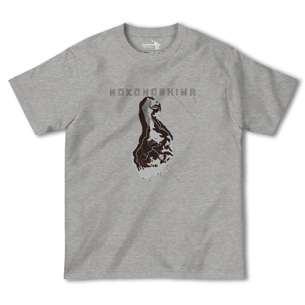【能古島(福岡県)】地図柄ヘビーウェイトTシャツ