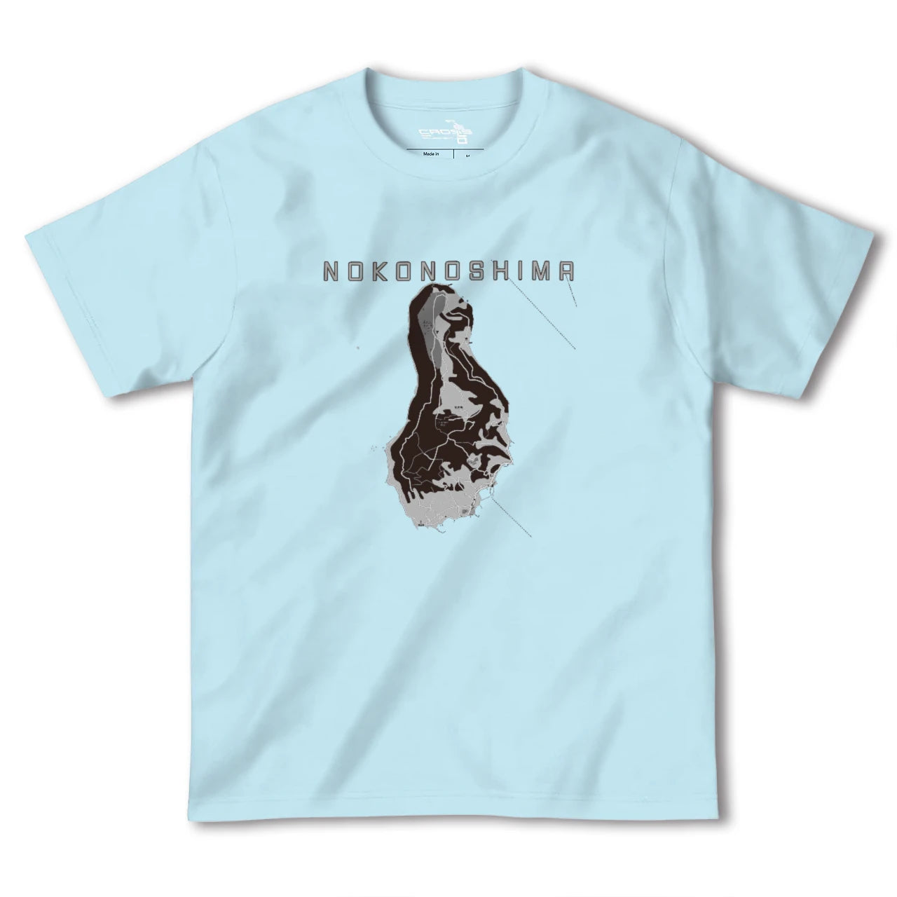 【能古島(福岡県)】地図柄ヘビーウェイトTシャツ