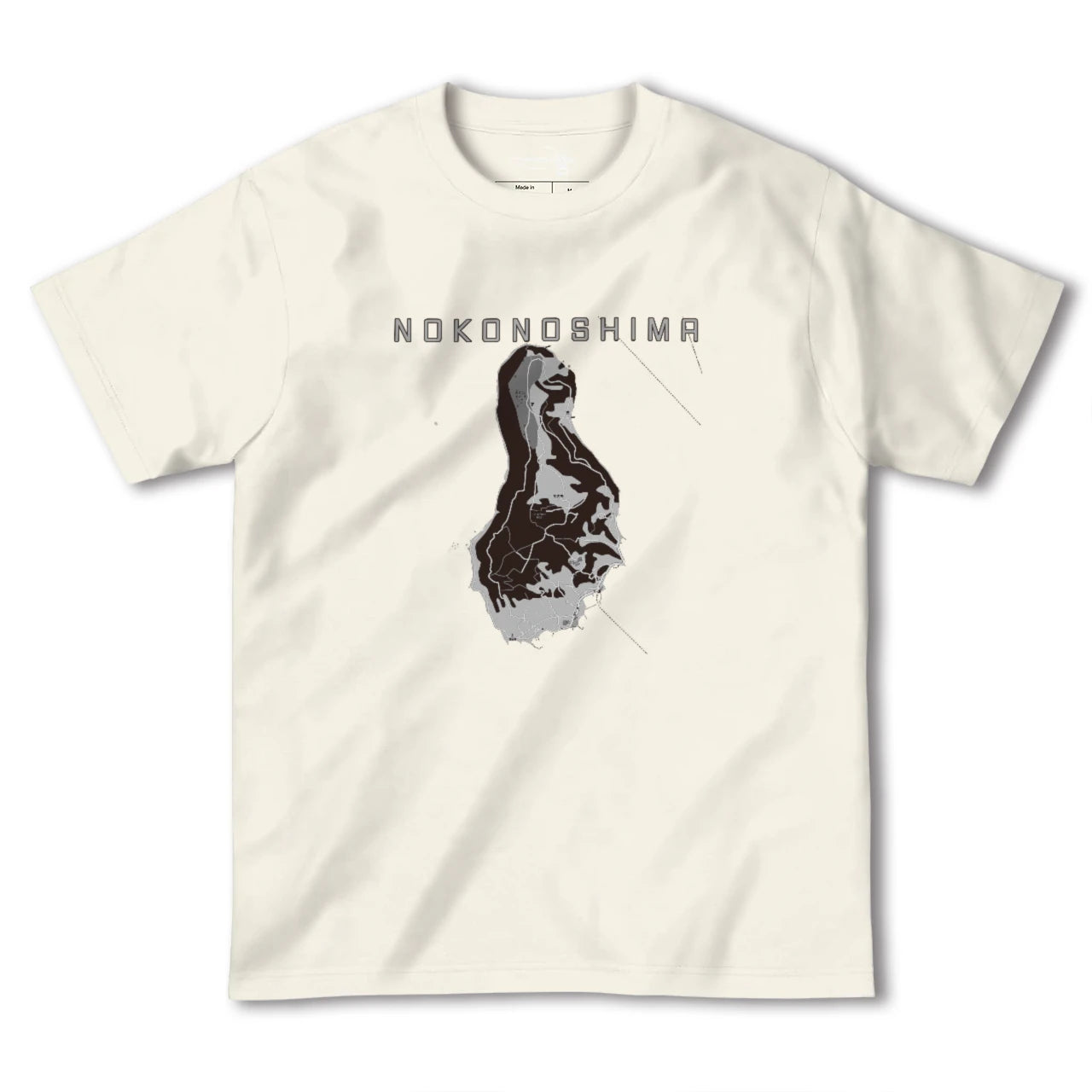 【能古島(福岡県)】地図柄ヘビーウェイトTシャツ