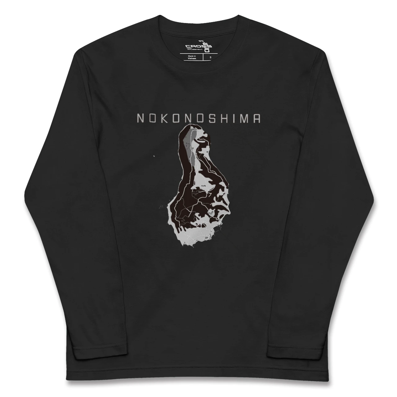 【能古島(福岡県)】地図柄ロングスリーブTシャツ
