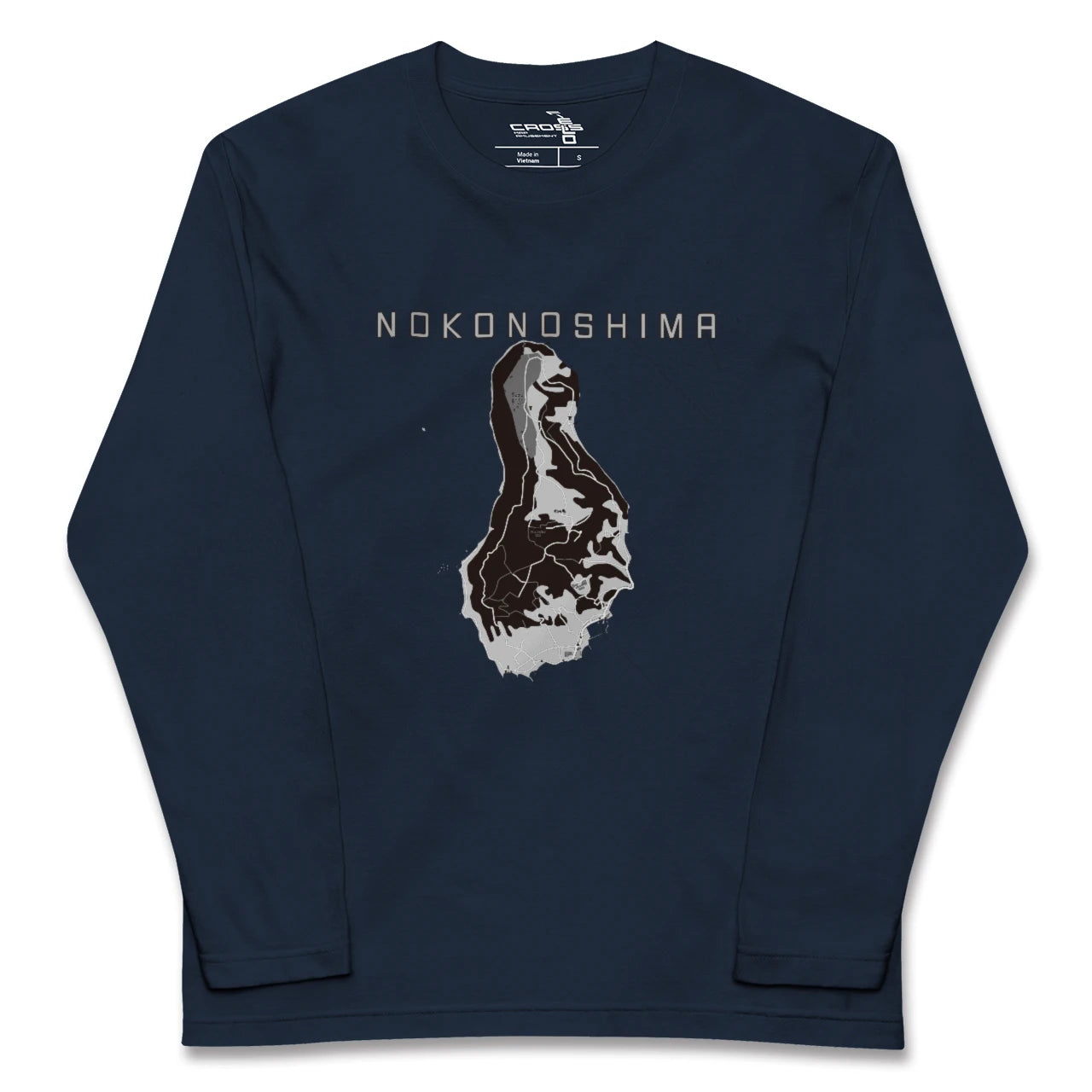 【能古島(福岡県)】地図柄ロングスリーブTシャツ