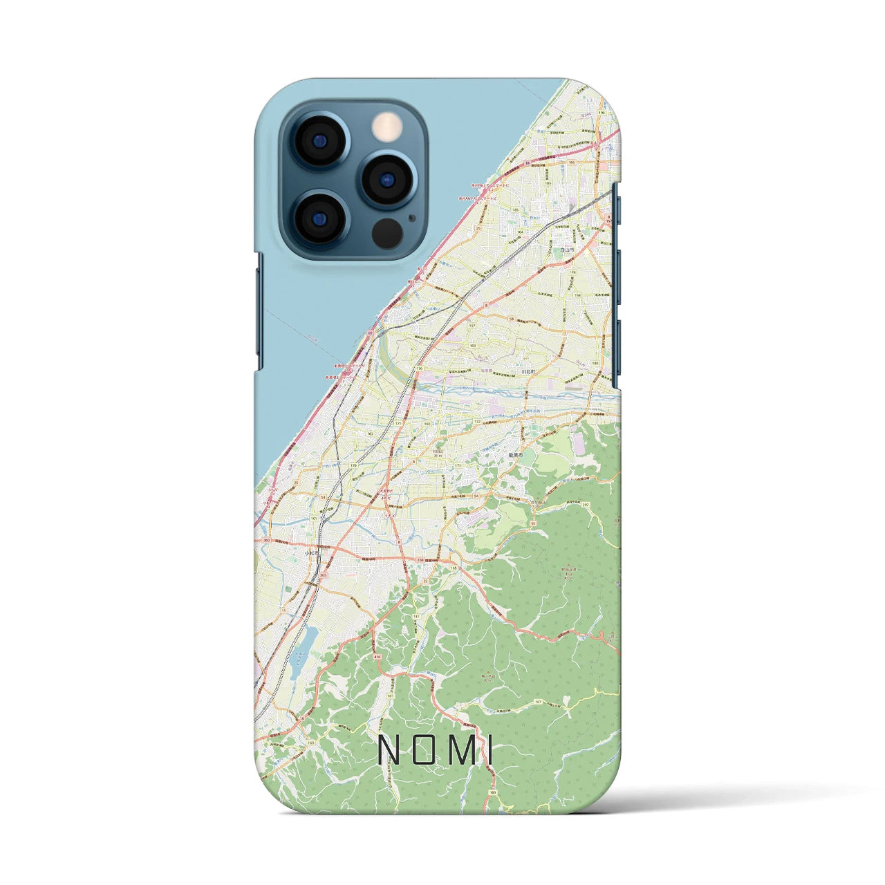 【能美(石川県)】地図柄iPhoneケース(バックカバータイプ)