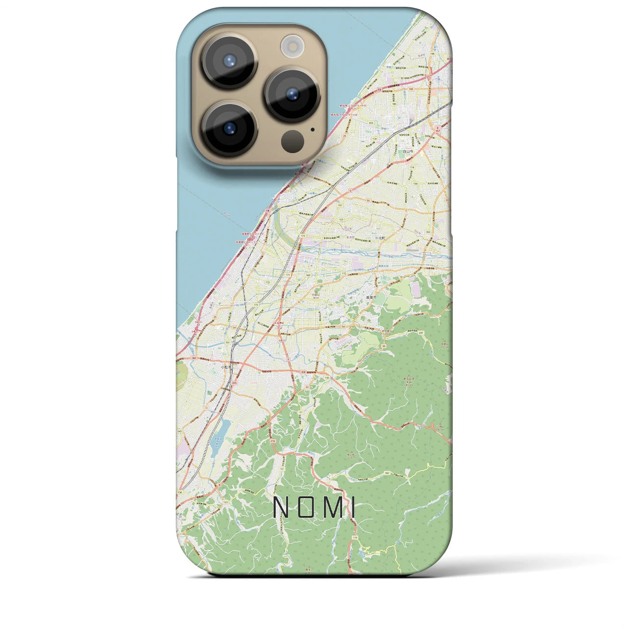 【能美(石川県)】地図柄iPhoneケース(バックカバータイプ)