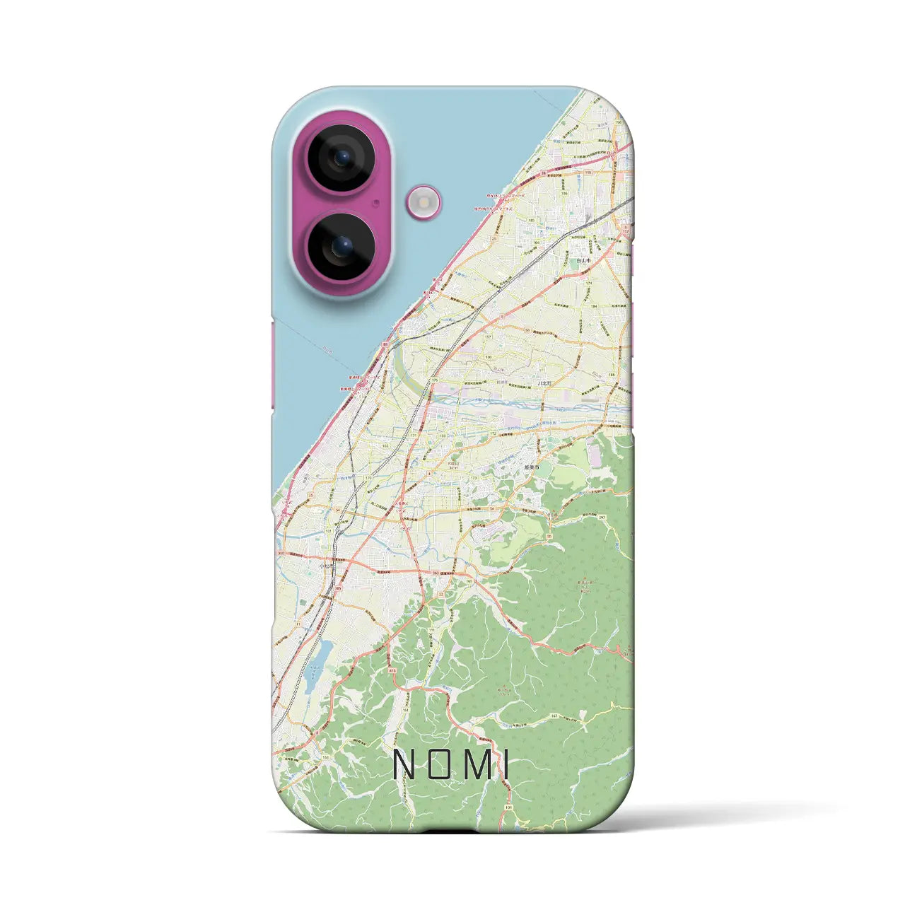 【能美(石川県)】地図柄iPhoneケース(バックカバータイプ)
