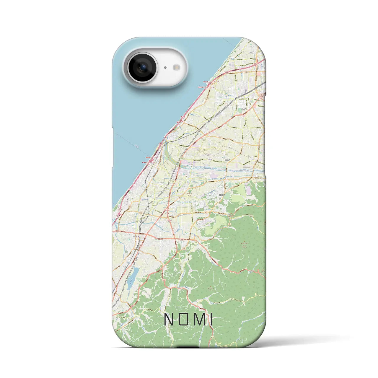 【能美(石川県)】地図柄iPhoneケース(バックカバータイプ)