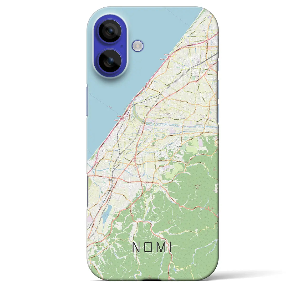 【能美(石川県)】地図柄iPhoneケース(バックカバータイプ)ナチュラル・iPhone 16 Pro Max 用