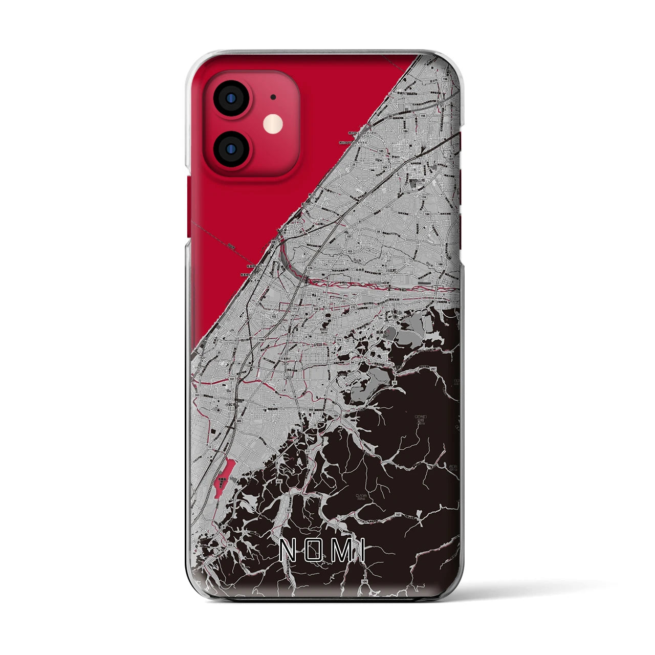 【能美(石川県)】地図柄iPhoneケース(クリアタイプ)