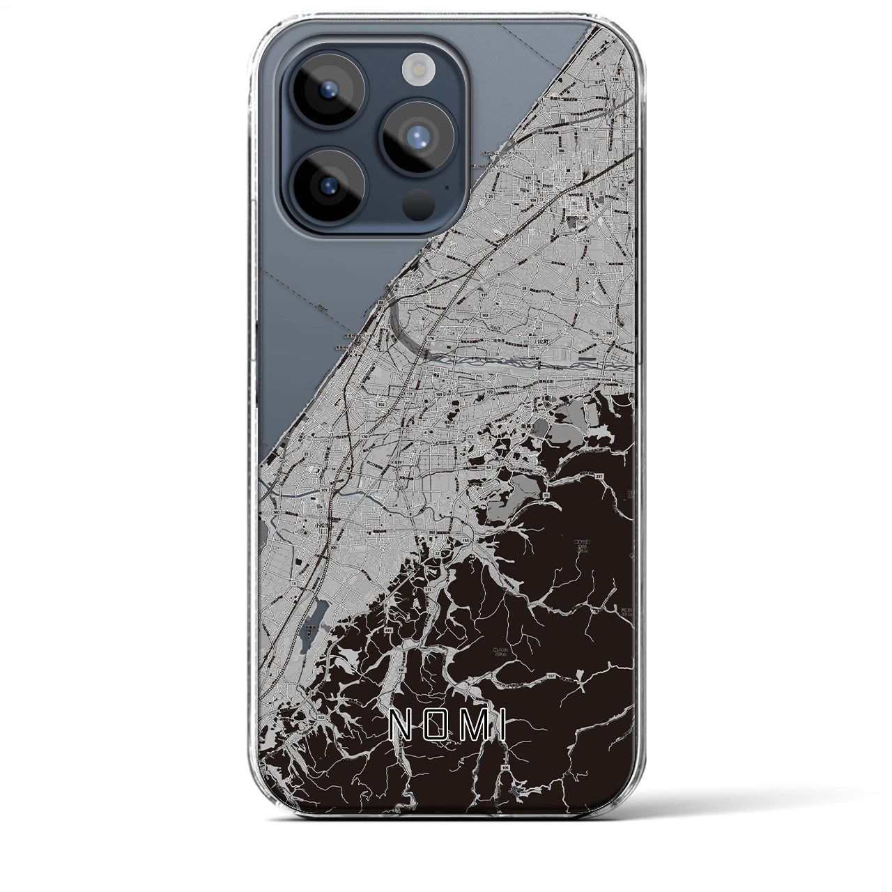 【能美(石川県)】地図柄iPhoneケース(クリアタイプ)