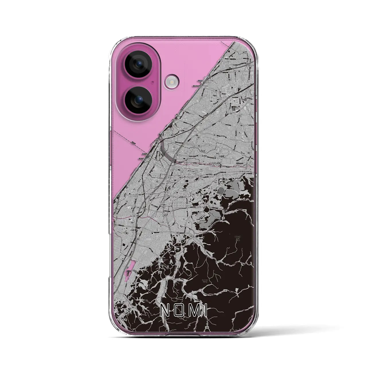 【能美(石川県)】地図柄iPhoneケース(クリアタイプ)
