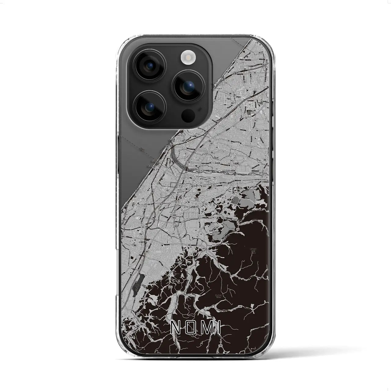 【能美(石川県)】地図柄iPhoneケース(クリアタイプ)