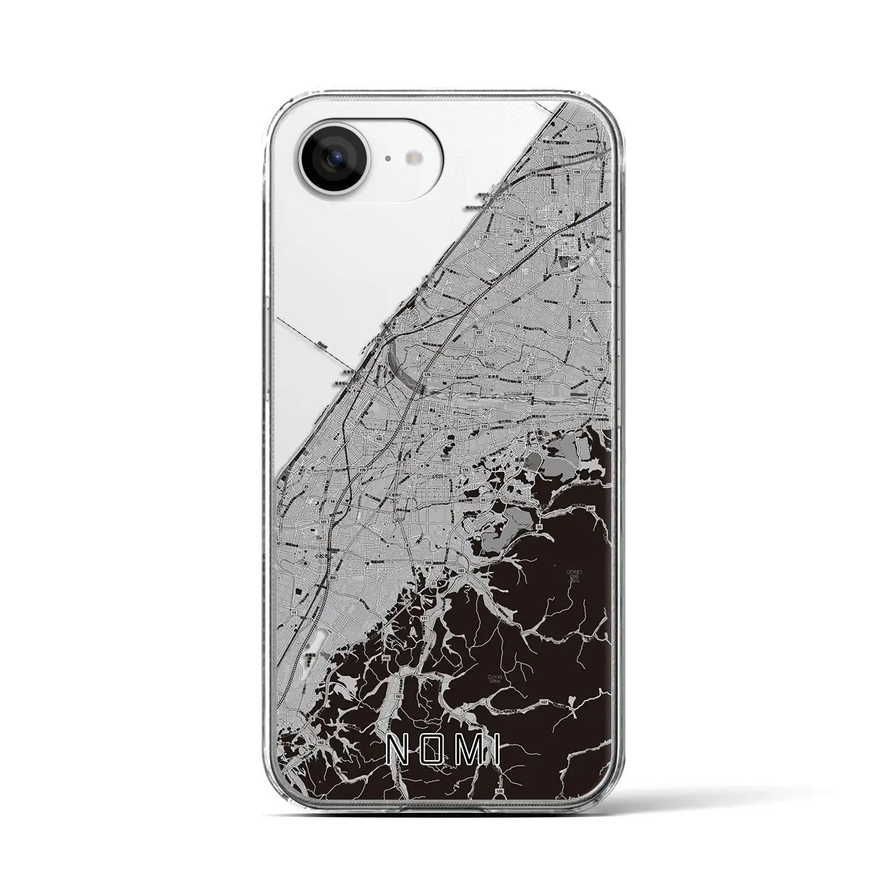 【能美(石川県)】地図柄iPhoneケース(クリアタイプ)