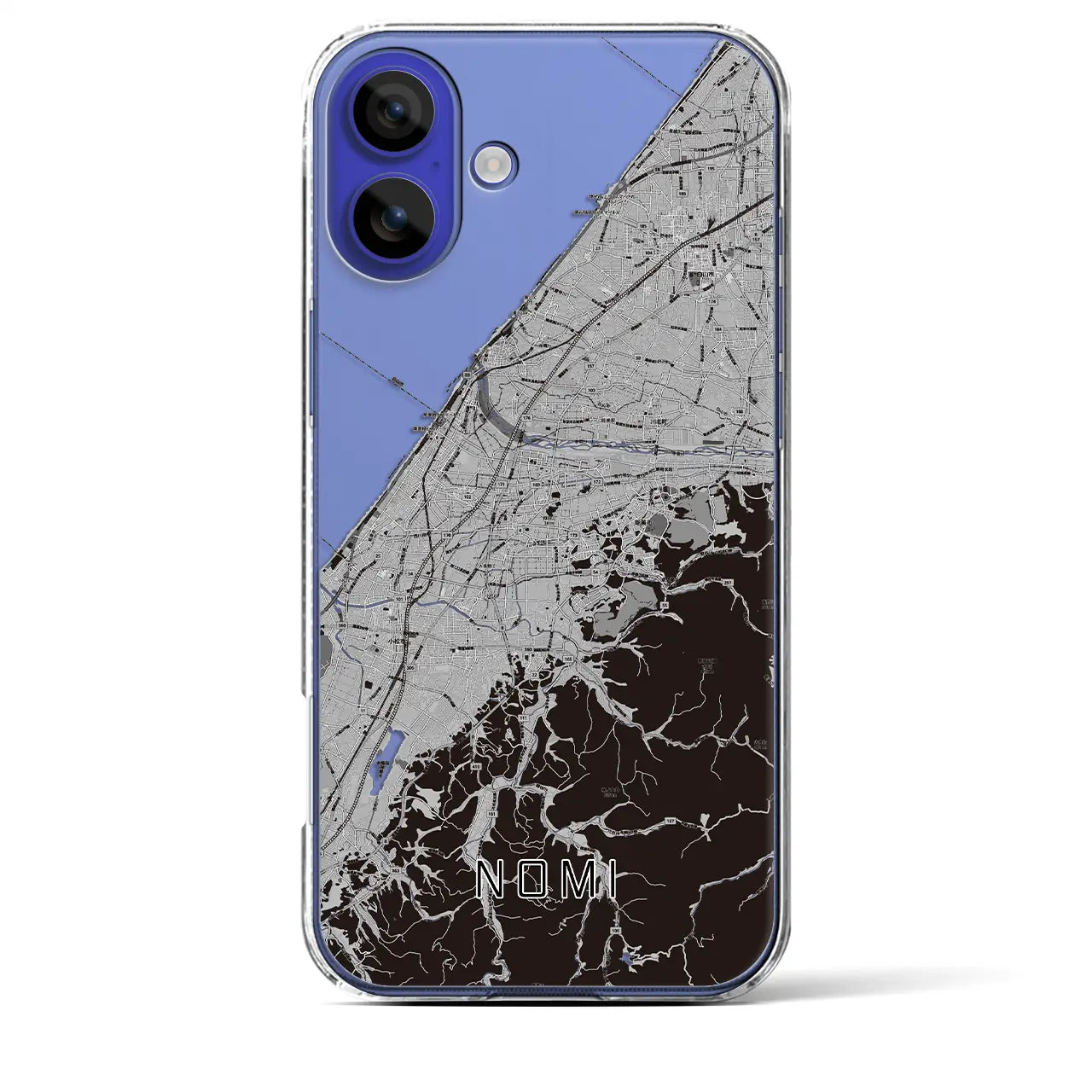 【能美(石川県)】地図柄iPhoneケース(クリアタイプ)