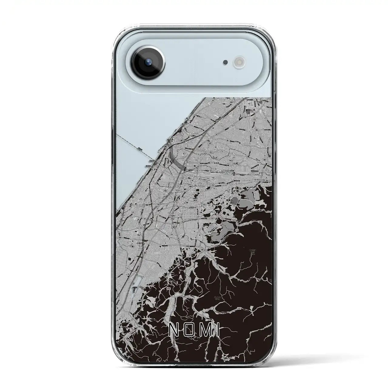 【能美(石川県)】地図柄iPhoneケース(クリアタイプ)