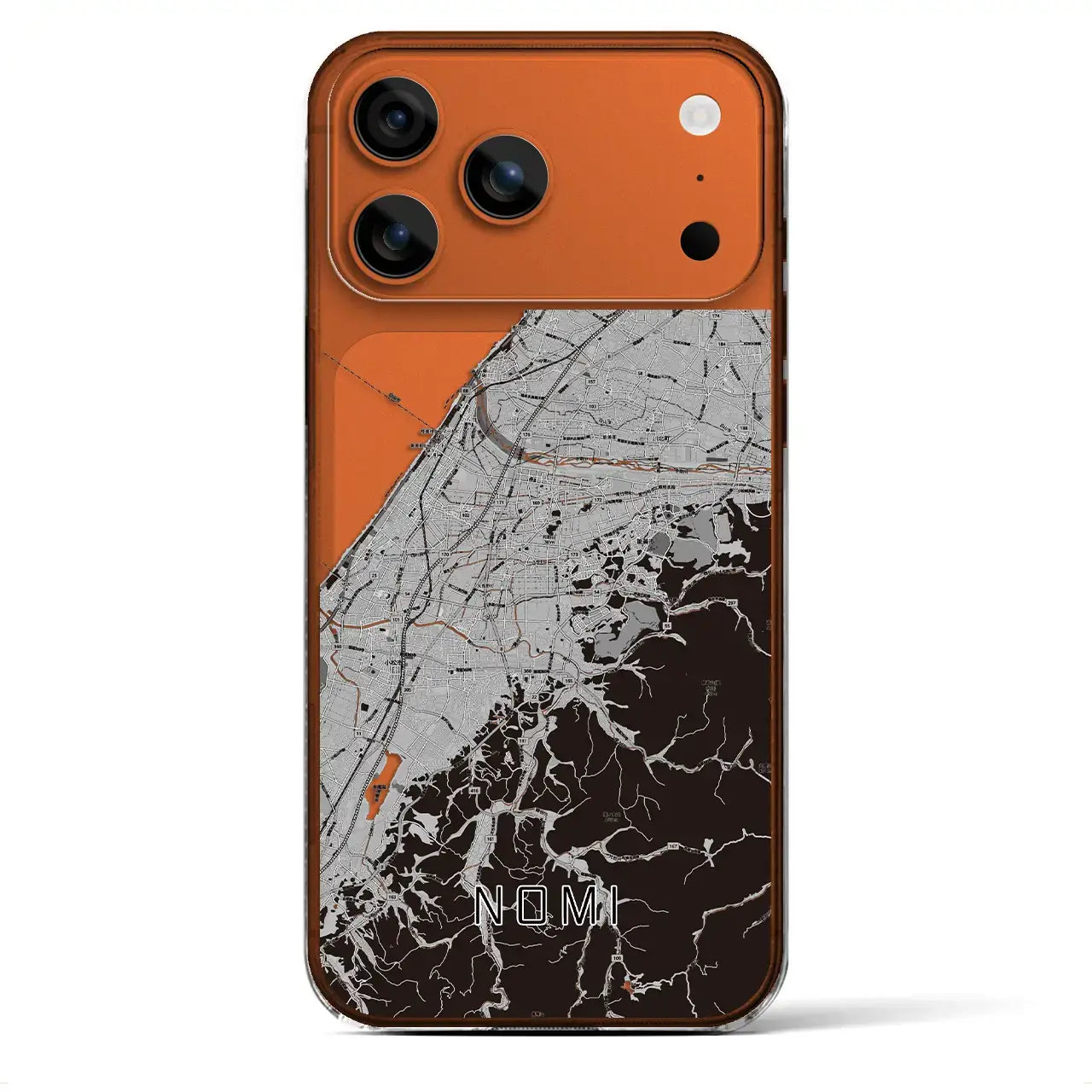 【能美(石川県)】地図柄iPhoneケース(クリアタイプ)