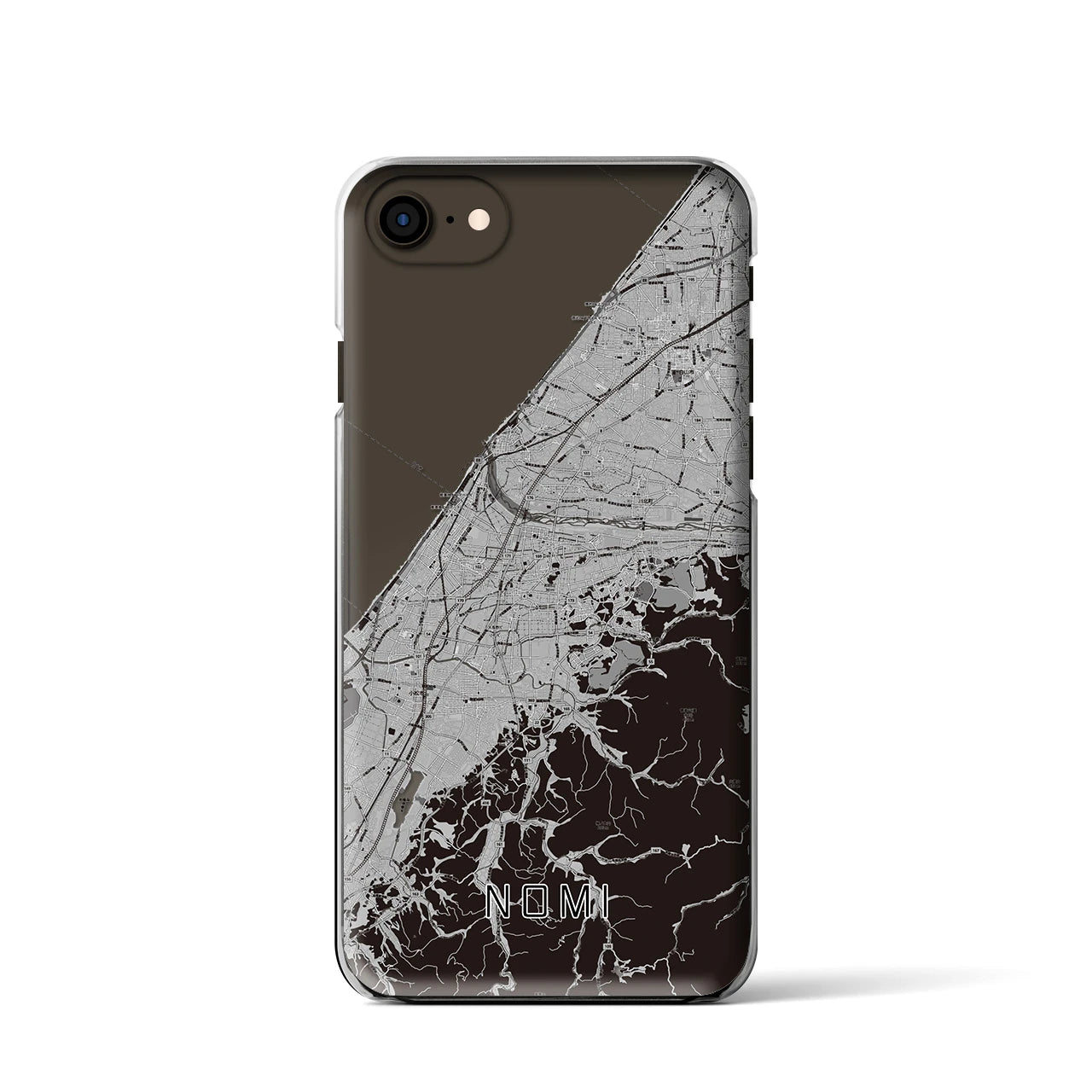 【能美(石川県)】地図柄iPhoneケース(クリアタイプ)