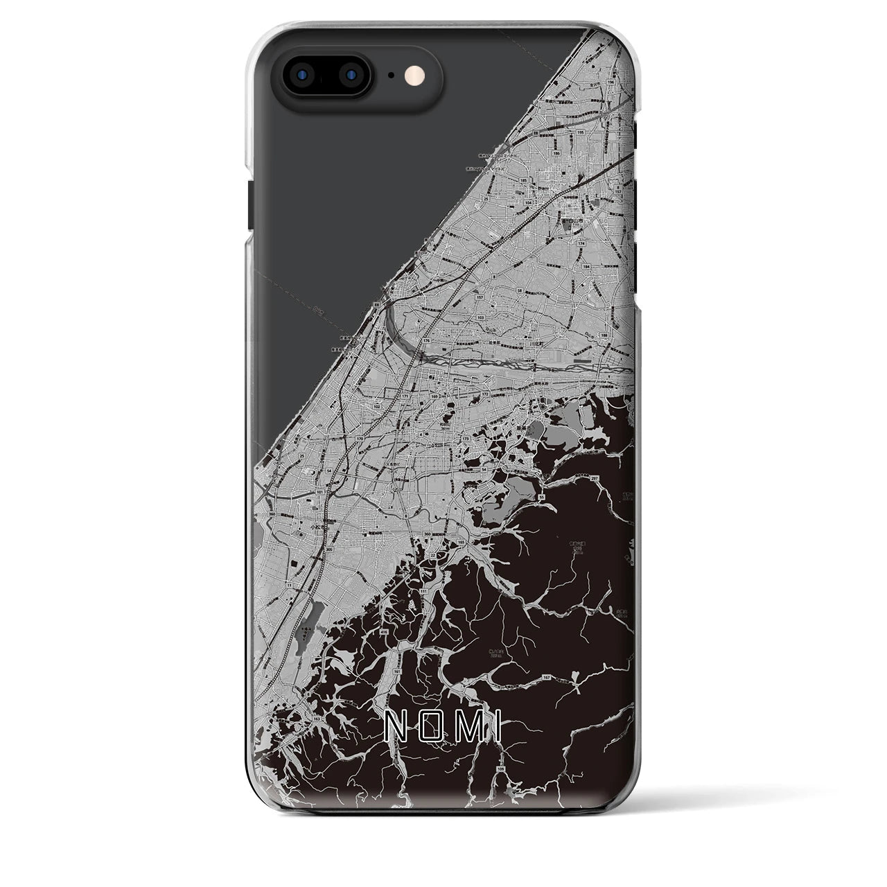 【能美(石川県)】地図柄iPhoneケース(クリアタイプ)