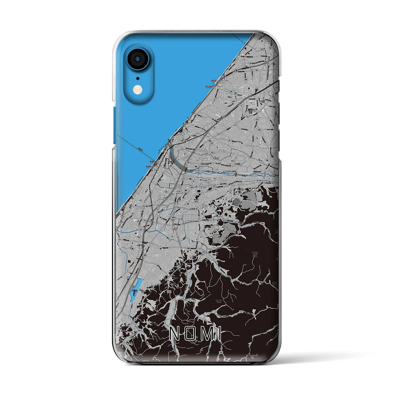 【能美(石川県)】地図柄iPhoneケース(クリアタイプ)