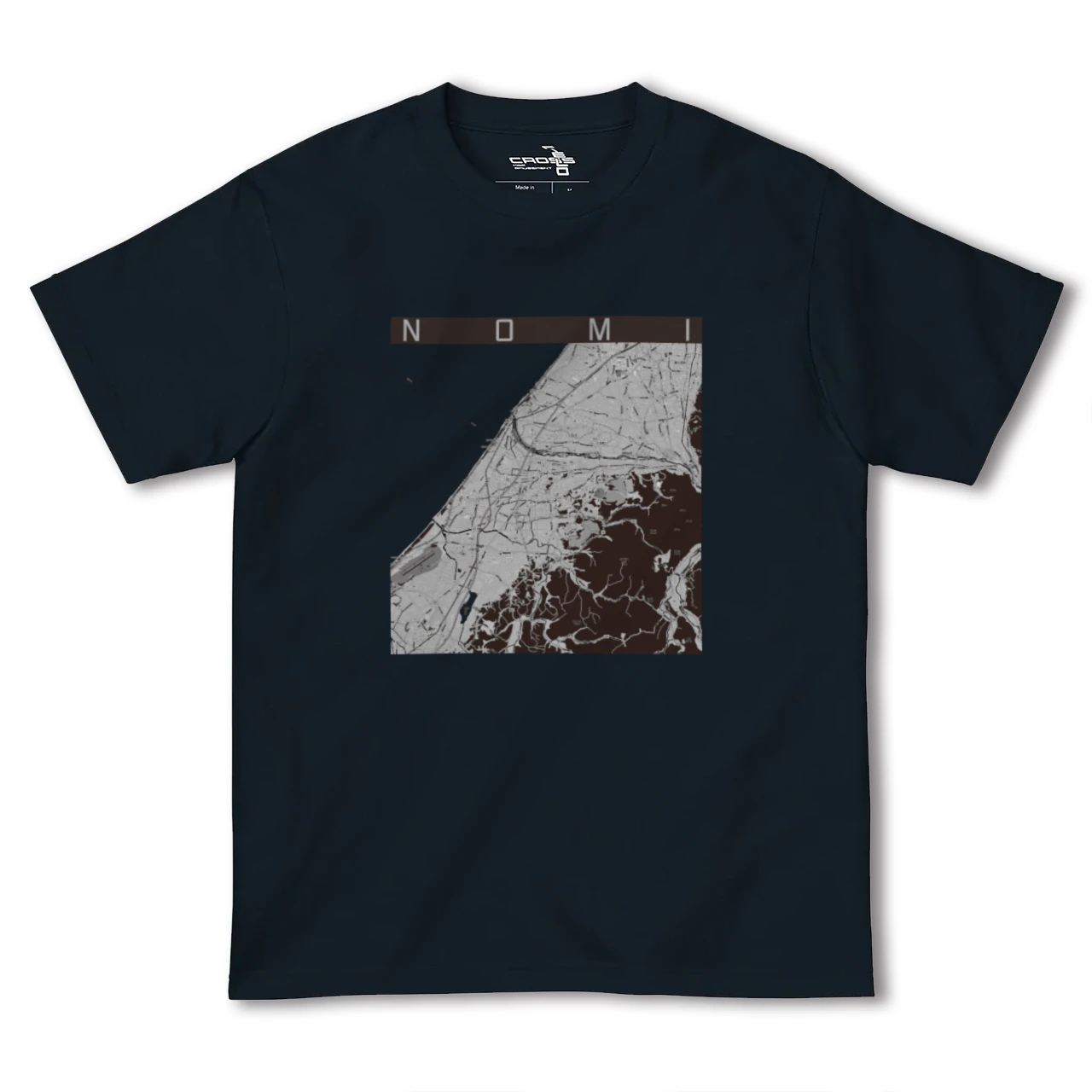 【能美(石川県)】地図柄ヘビーウェイトTシャツ