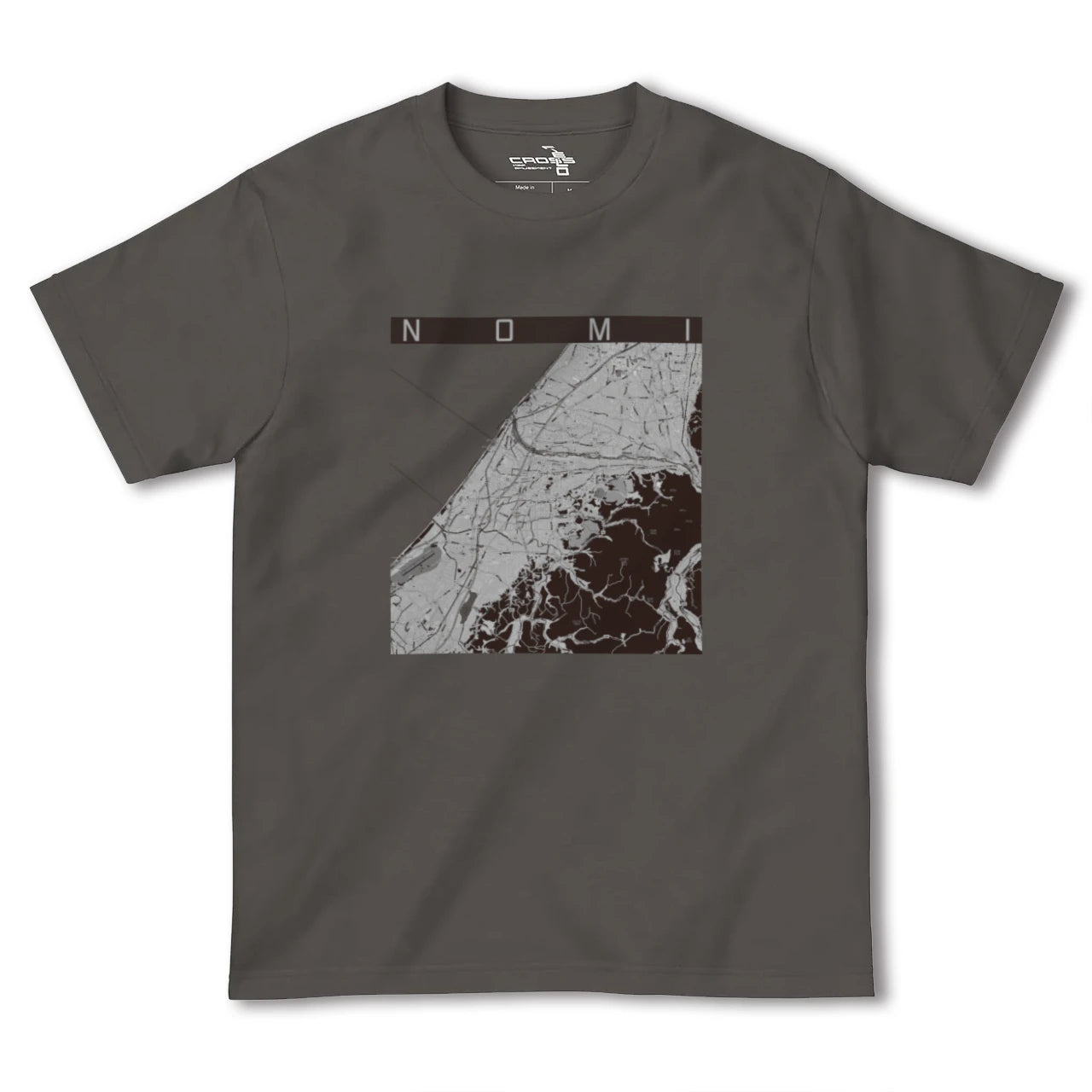 【能美(石川県)】地図柄ヘビーウェイトTシャツ
