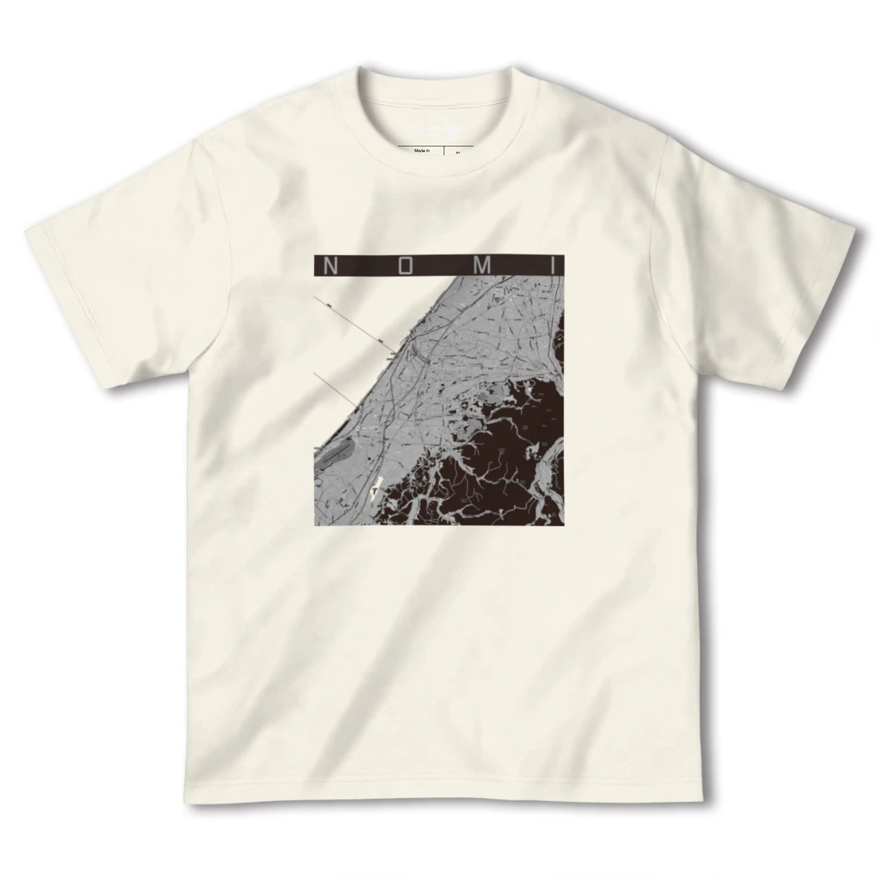 【能美(石川県)】地図柄ヘビーウェイトTシャツ