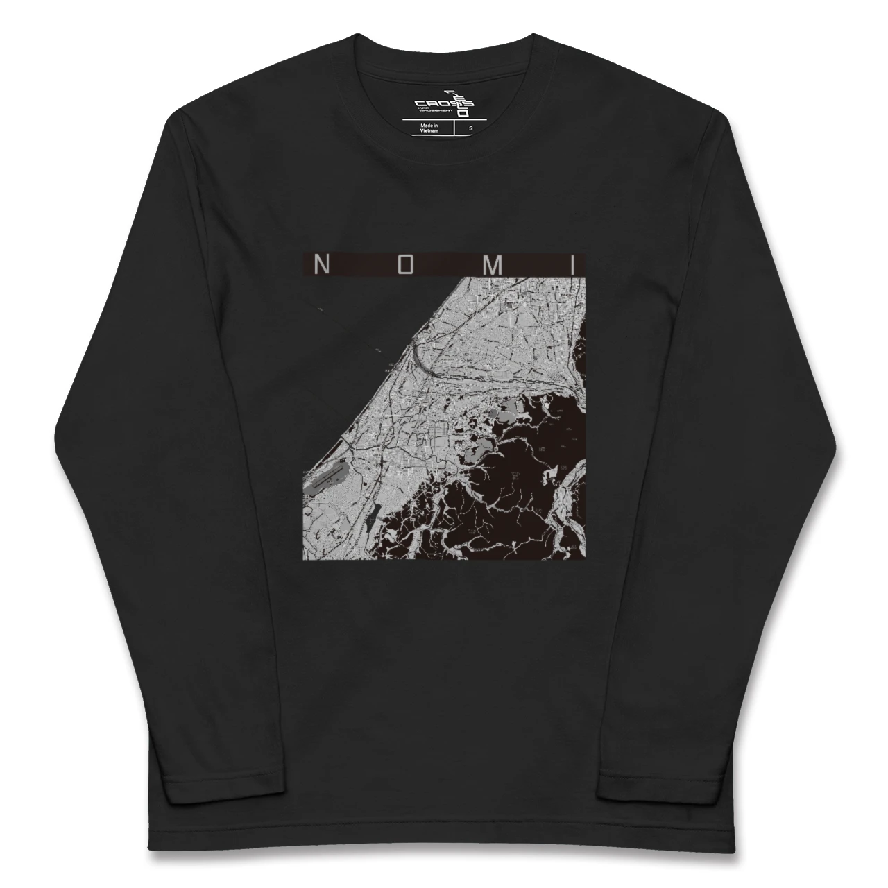 【能美(石川県)】地図柄ロングスリーブTシャツ