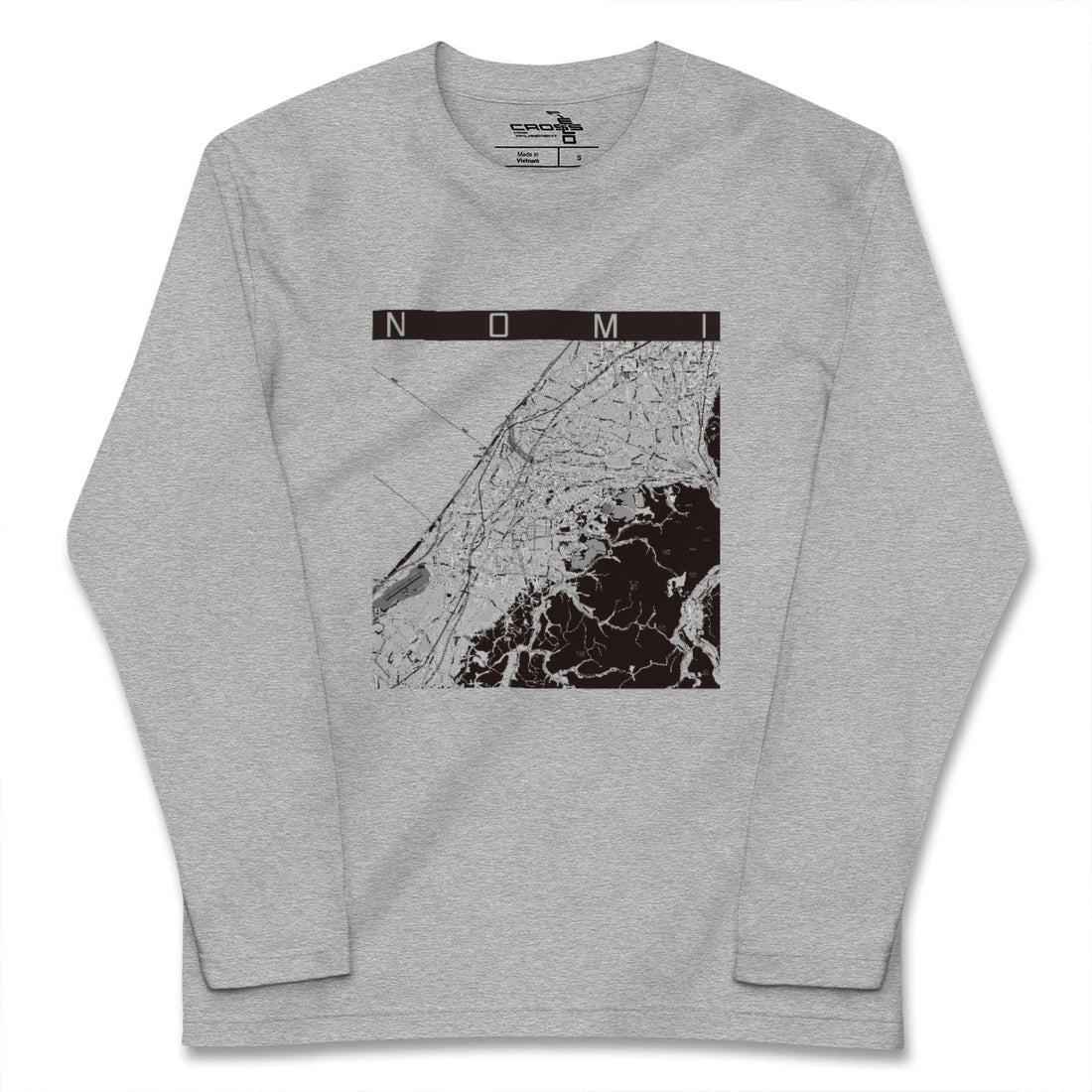 【能美(石川県)】地図柄ロングスリーブTシャツ