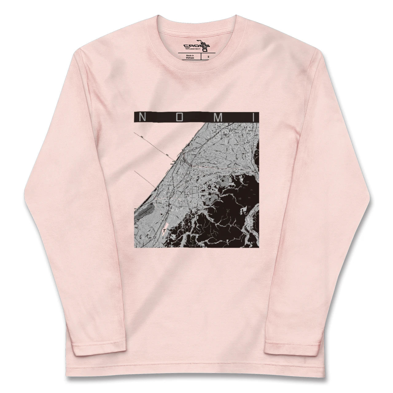 【能美(石川県)】地図柄ロングスリーブTシャツ