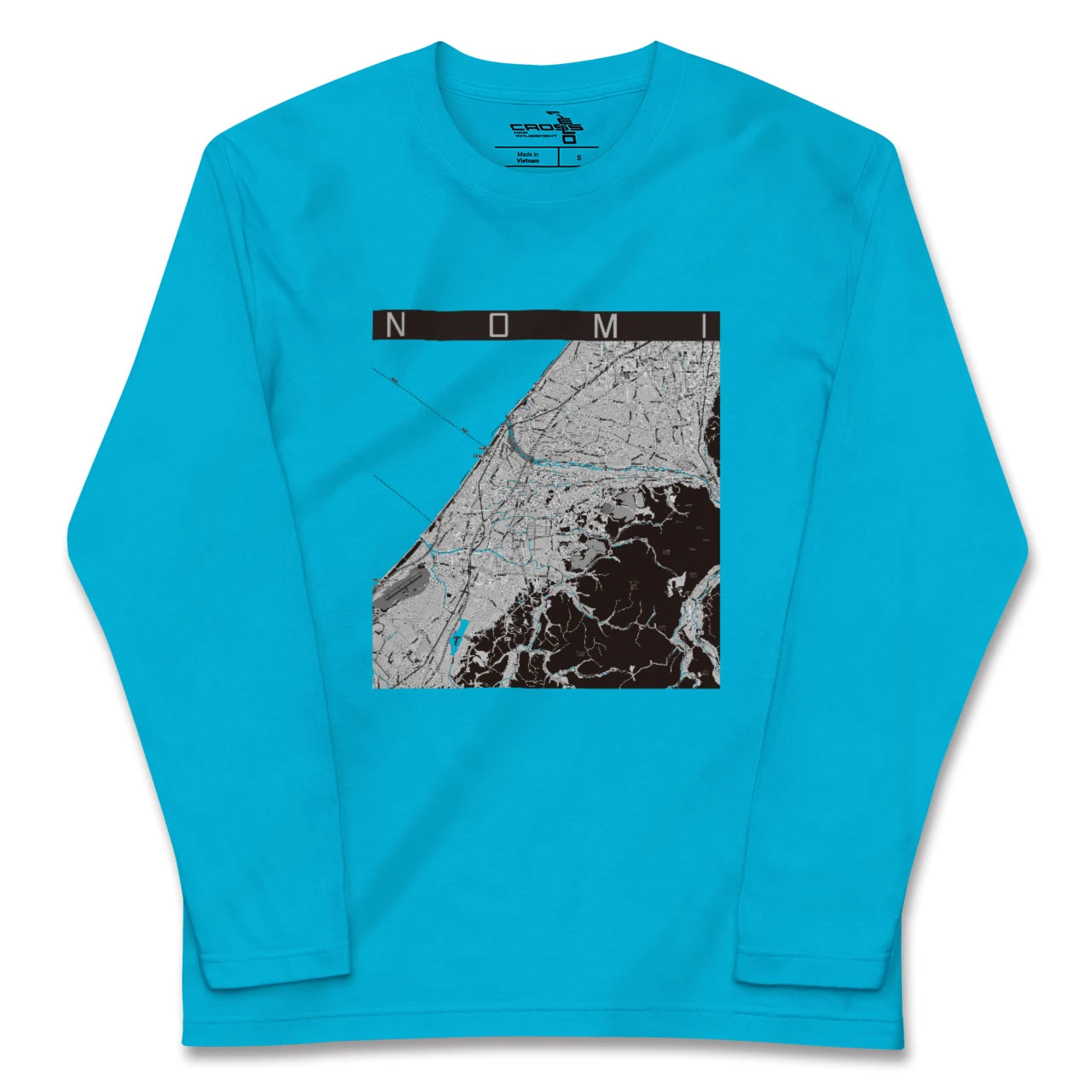 【能美(石川県)】地図柄ロングスリーブTシャツ