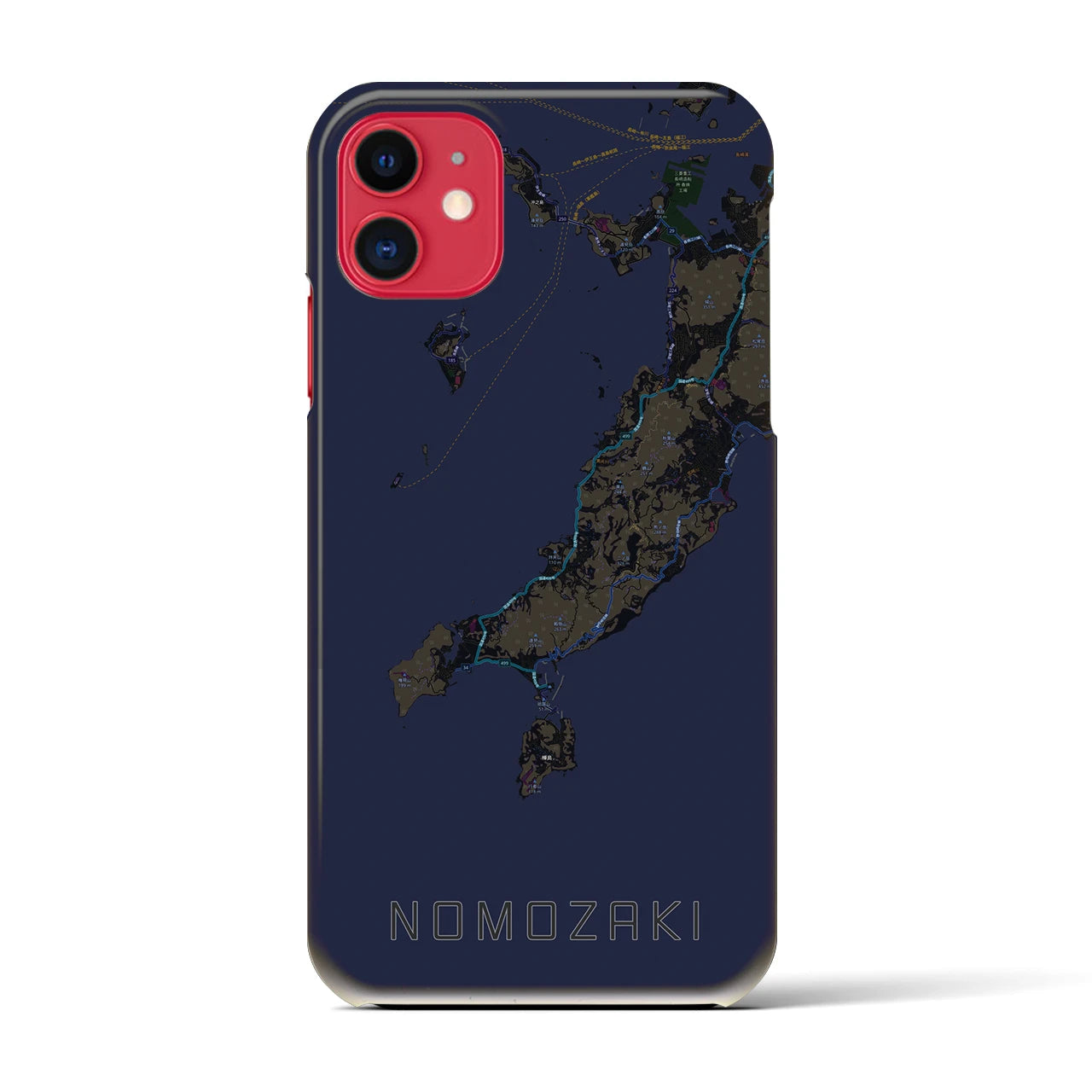 【野母崎(長崎県)】地図柄iPhoneケース(バックカバータイプ)