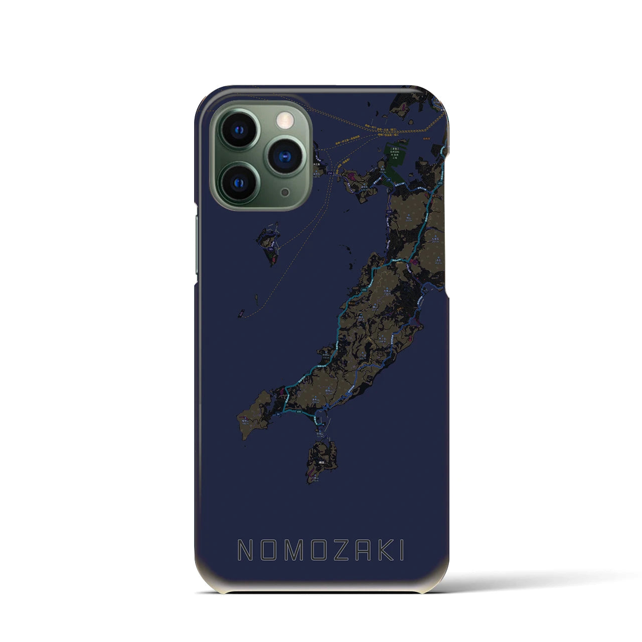 【野母崎(長崎県)】地図柄iPhoneケース(バックカバータイプ)