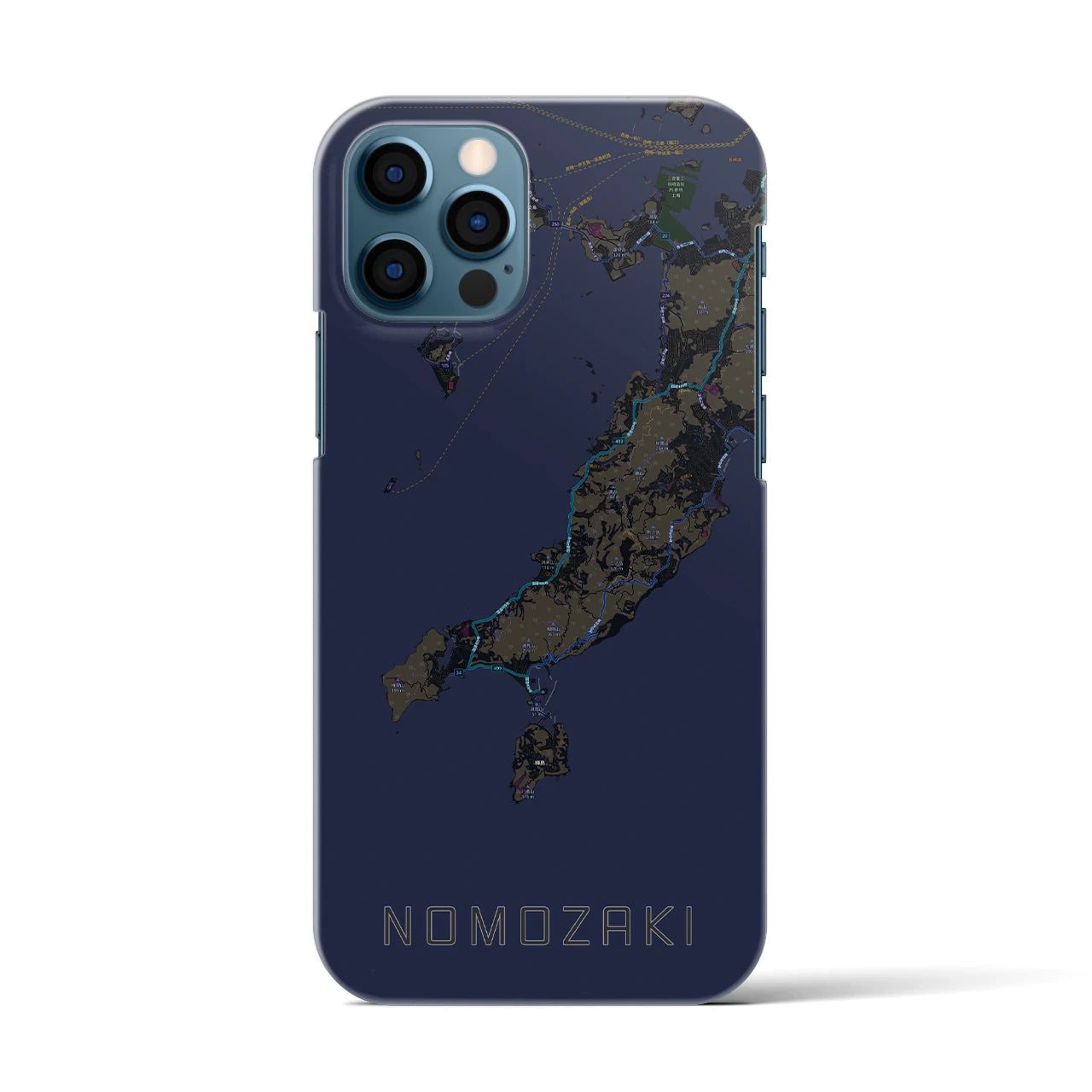 【野母崎(長崎県)】地図柄iPhoneケース(バックカバータイプ)