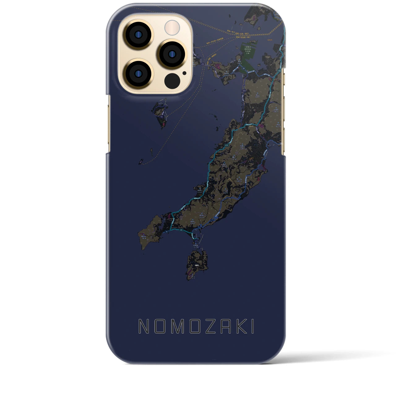 【野母崎(長崎県)】地図柄iPhoneケース(バックカバータイプ)