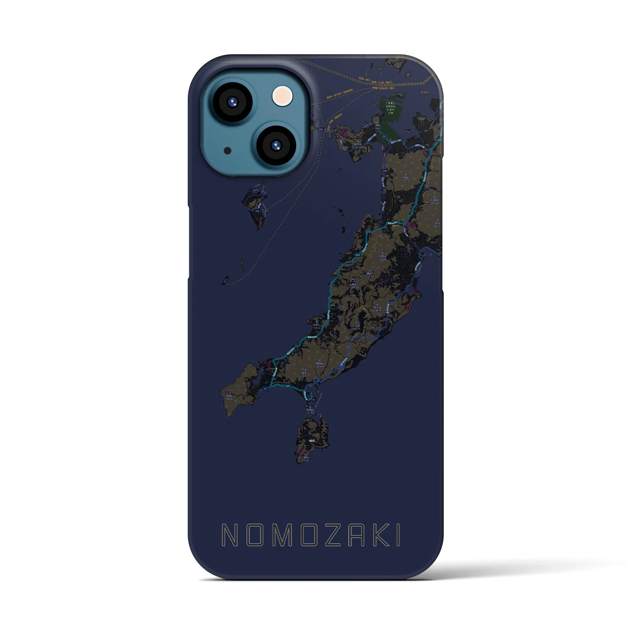 【野母崎(長崎県)】地図柄iPhoneケース(バックカバータイプ)