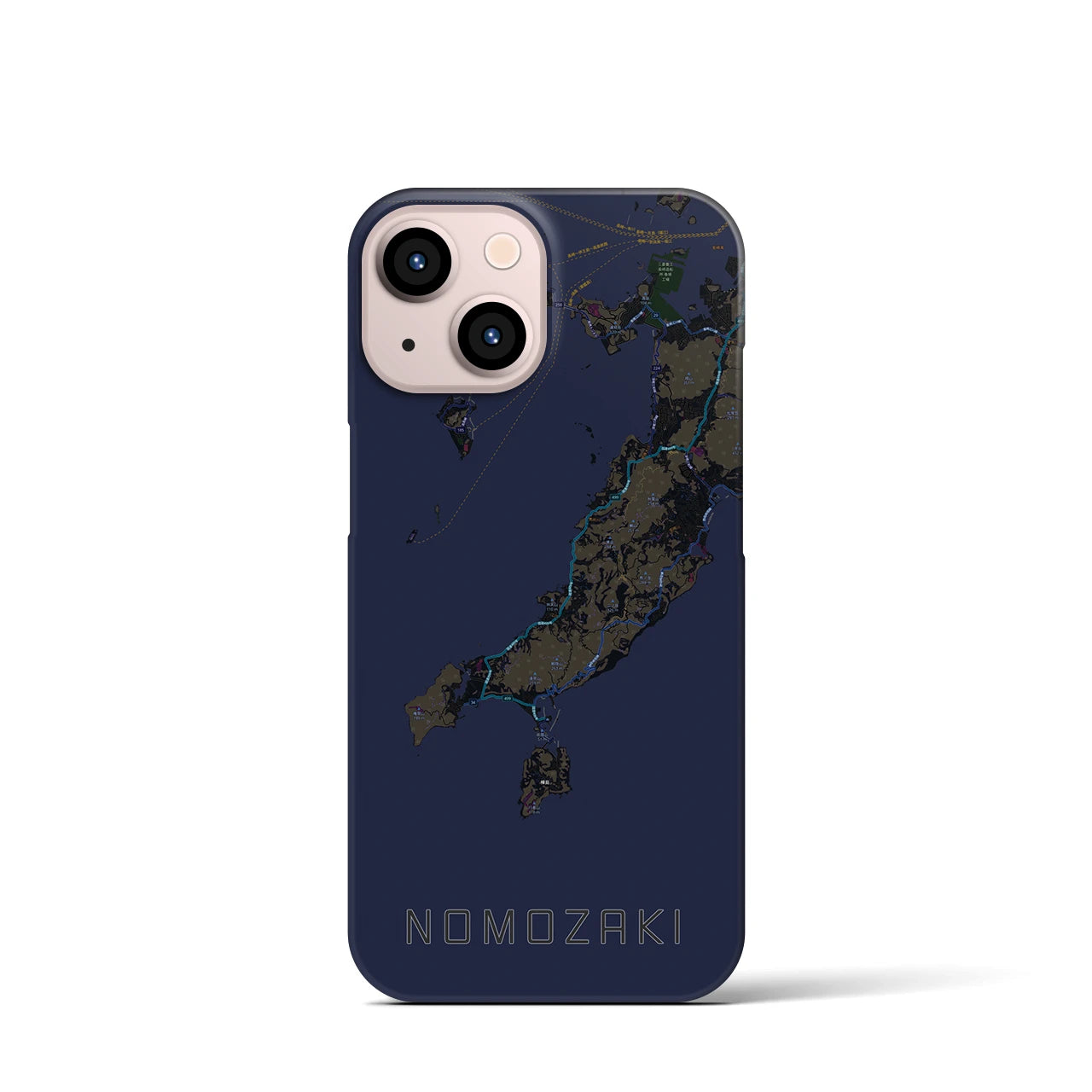 【野母崎(長崎県)】地図柄iPhoneケース(バックカバータイプ)