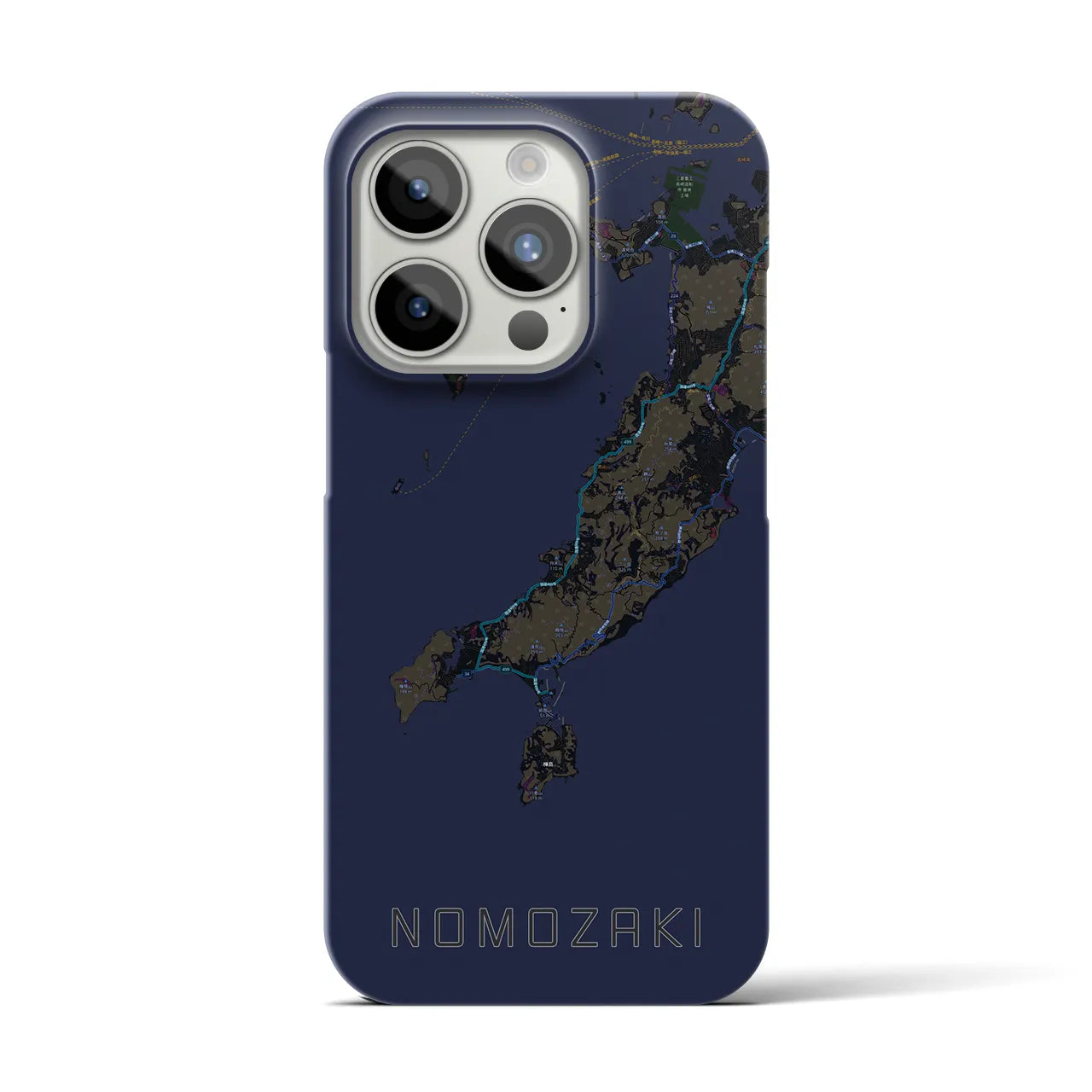 【野母崎(長崎県)】地図柄iPhoneケース(バックカバータイプ)