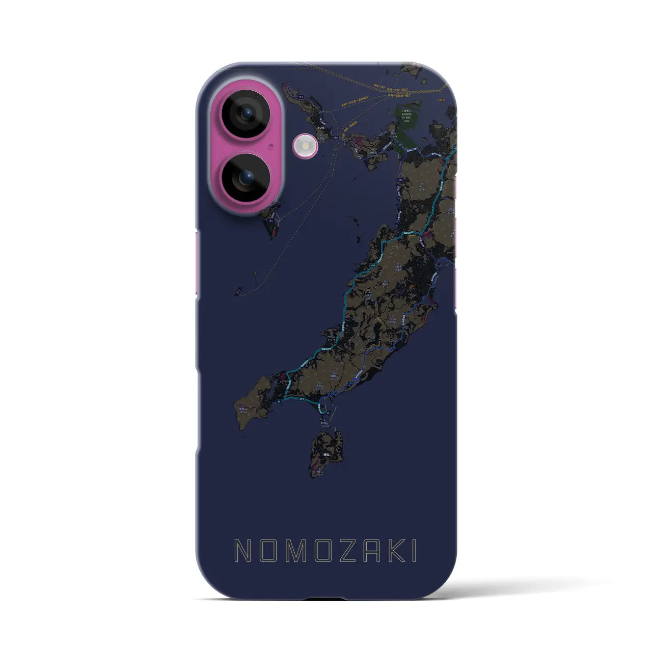 【野母崎(長崎県)】地図柄iPhoneケース(バックカバータイプ)
