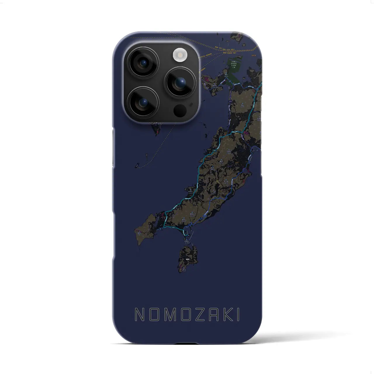【野母崎(長崎県)】地図柄iPhoneケース(バックカバータイプ)