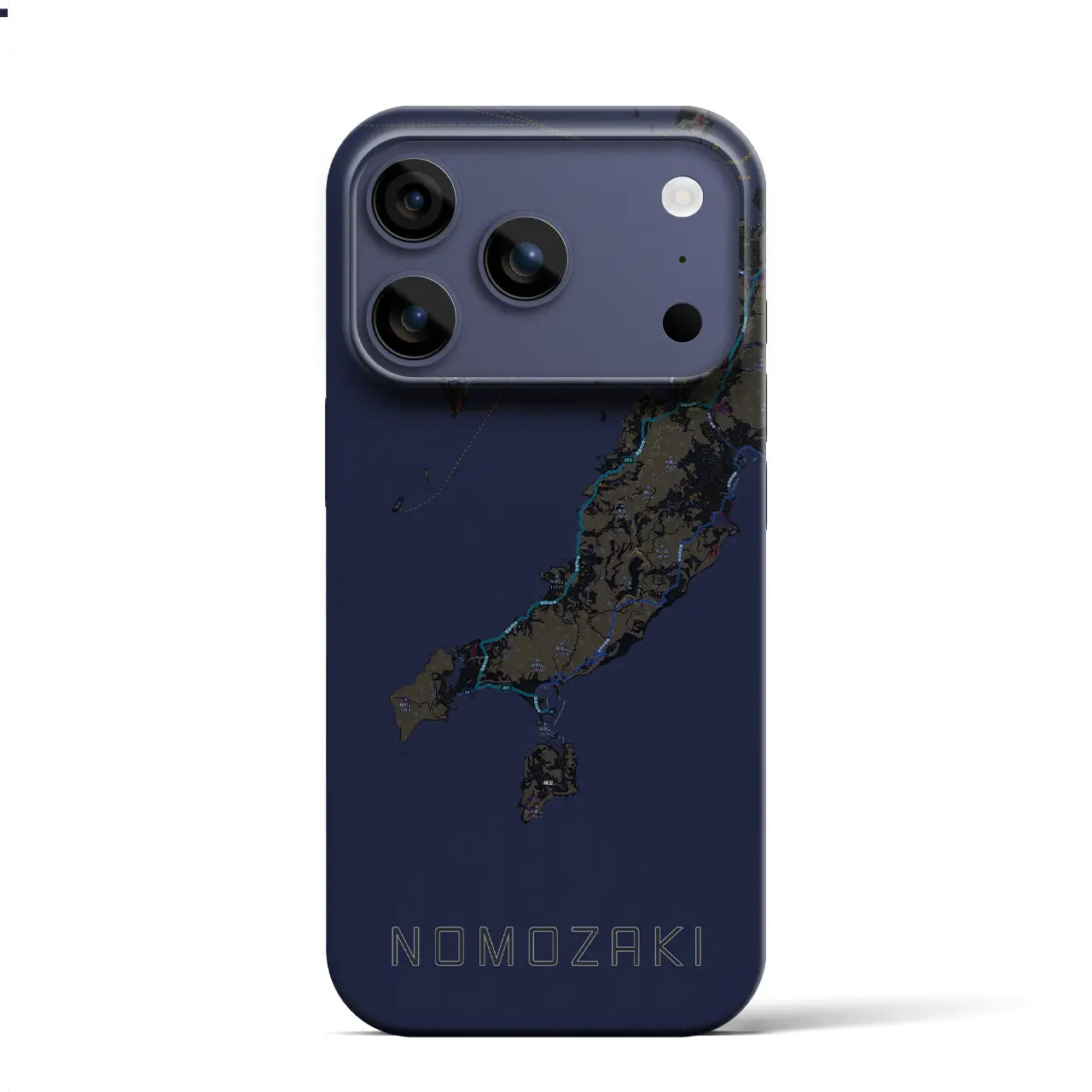 【野母崎(長崎県)】地図柄iPhoneケース(バックカバータイプ)