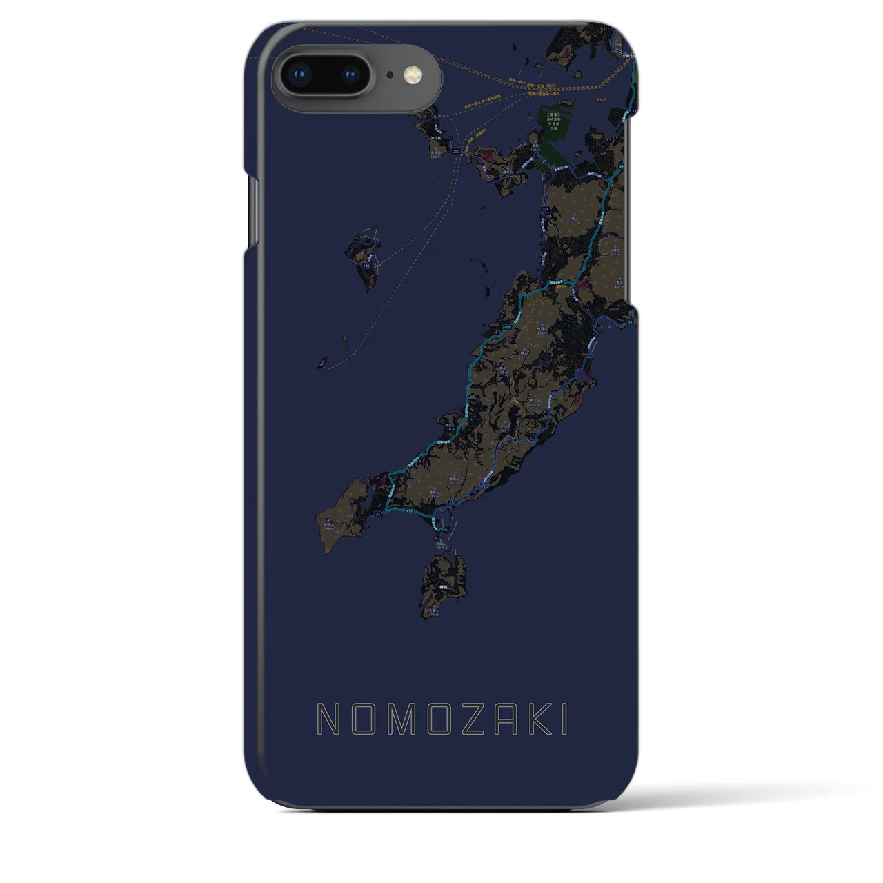 【野母崎(長崎県)】地図柄iPhoneケース(バックカバータイプ)