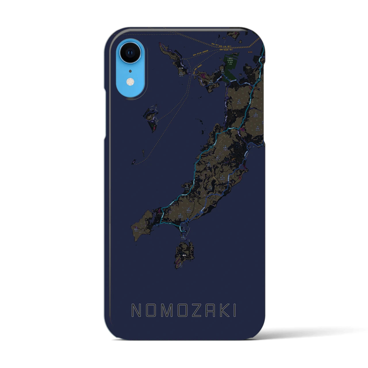 【野母崎(長崎県)】地図柄iPhoneケース(バックカバータイプ)
