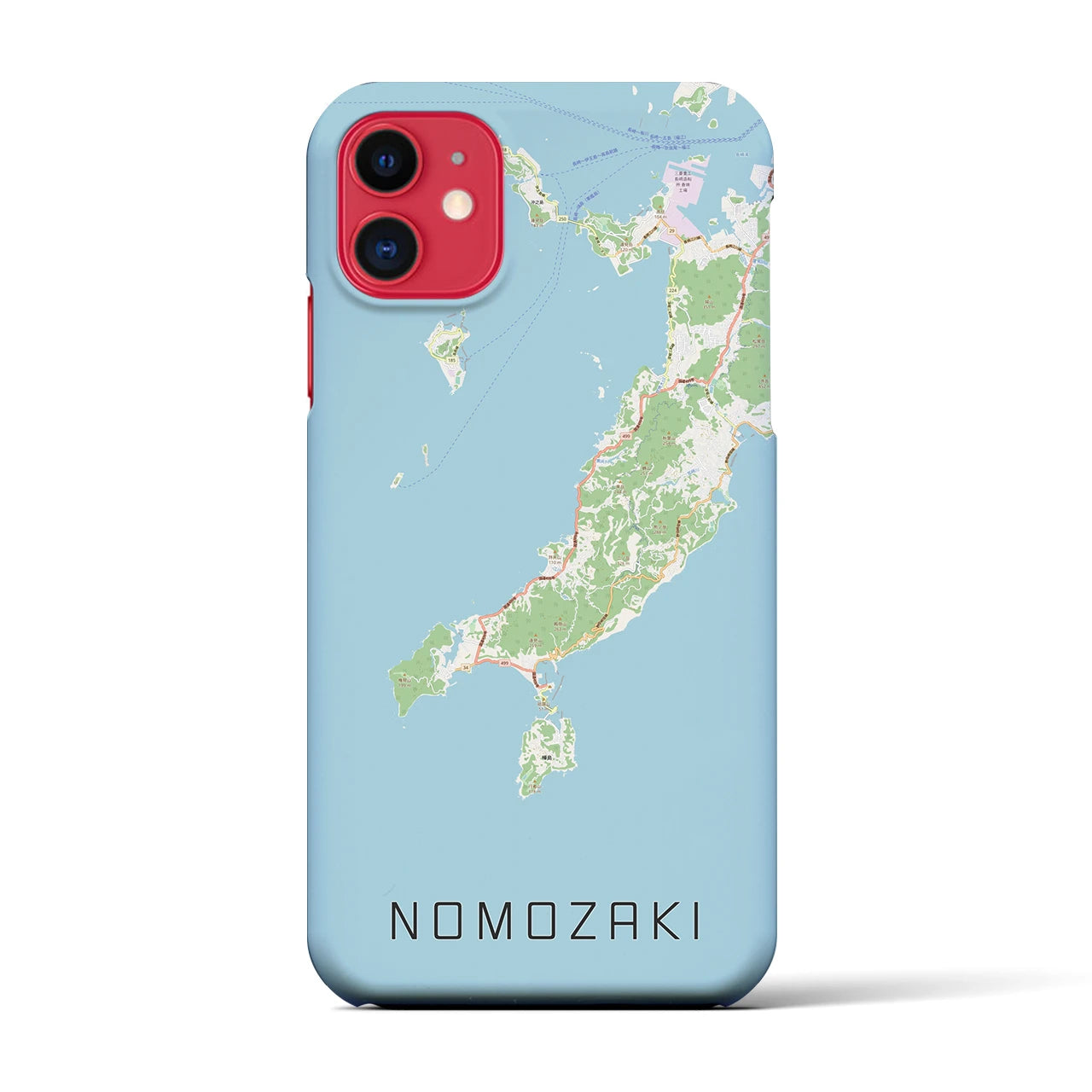 【野母崎(長崎県)】地図柄iPhoneケース(バックカバータイプ)