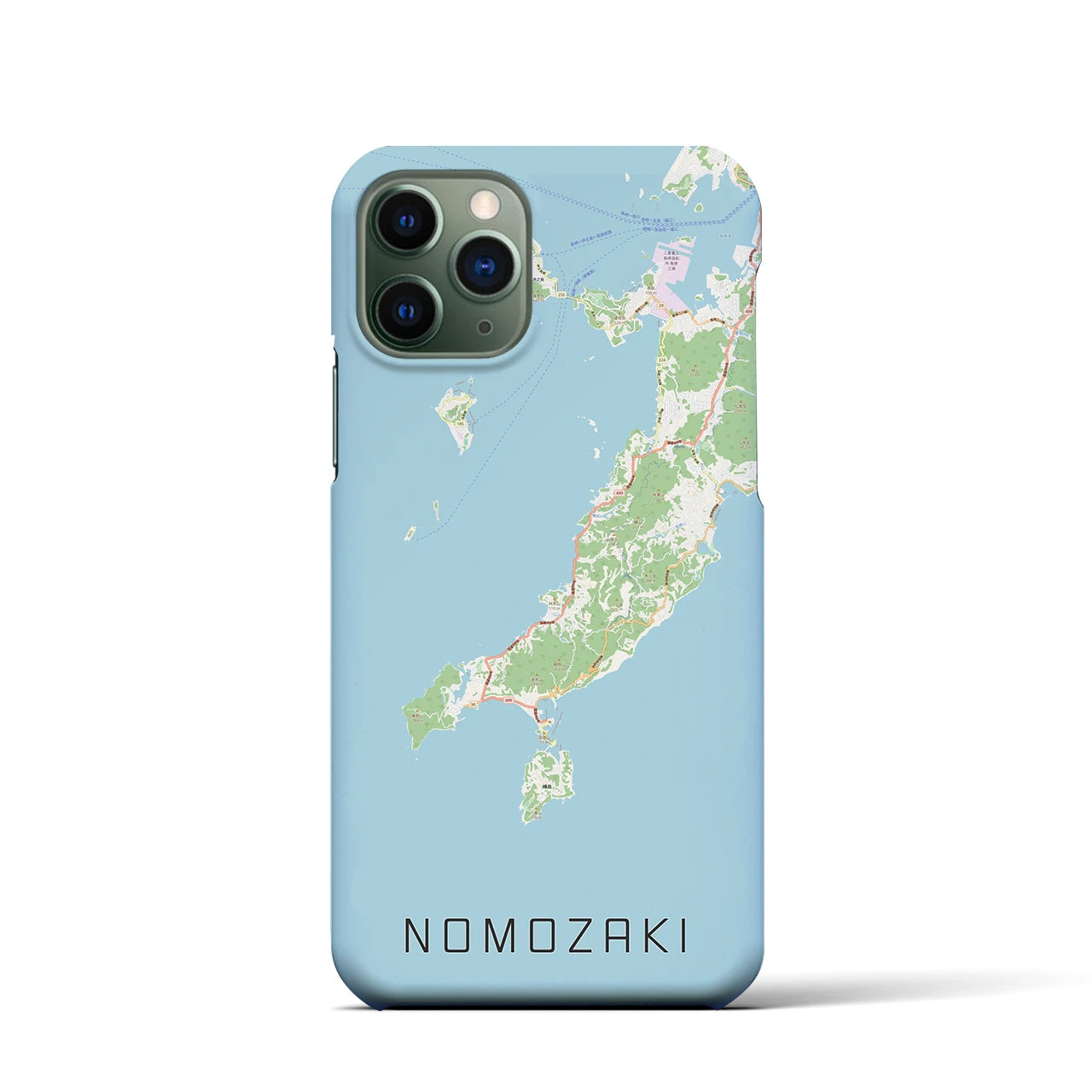 【野母崎(長崎県)】地図柄iPhoneケース(バックカバータイプ)