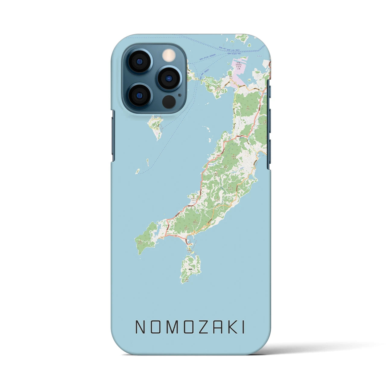 【野母崎(長崎県)】地図柄iPhoneケース(バックカバータイプ)