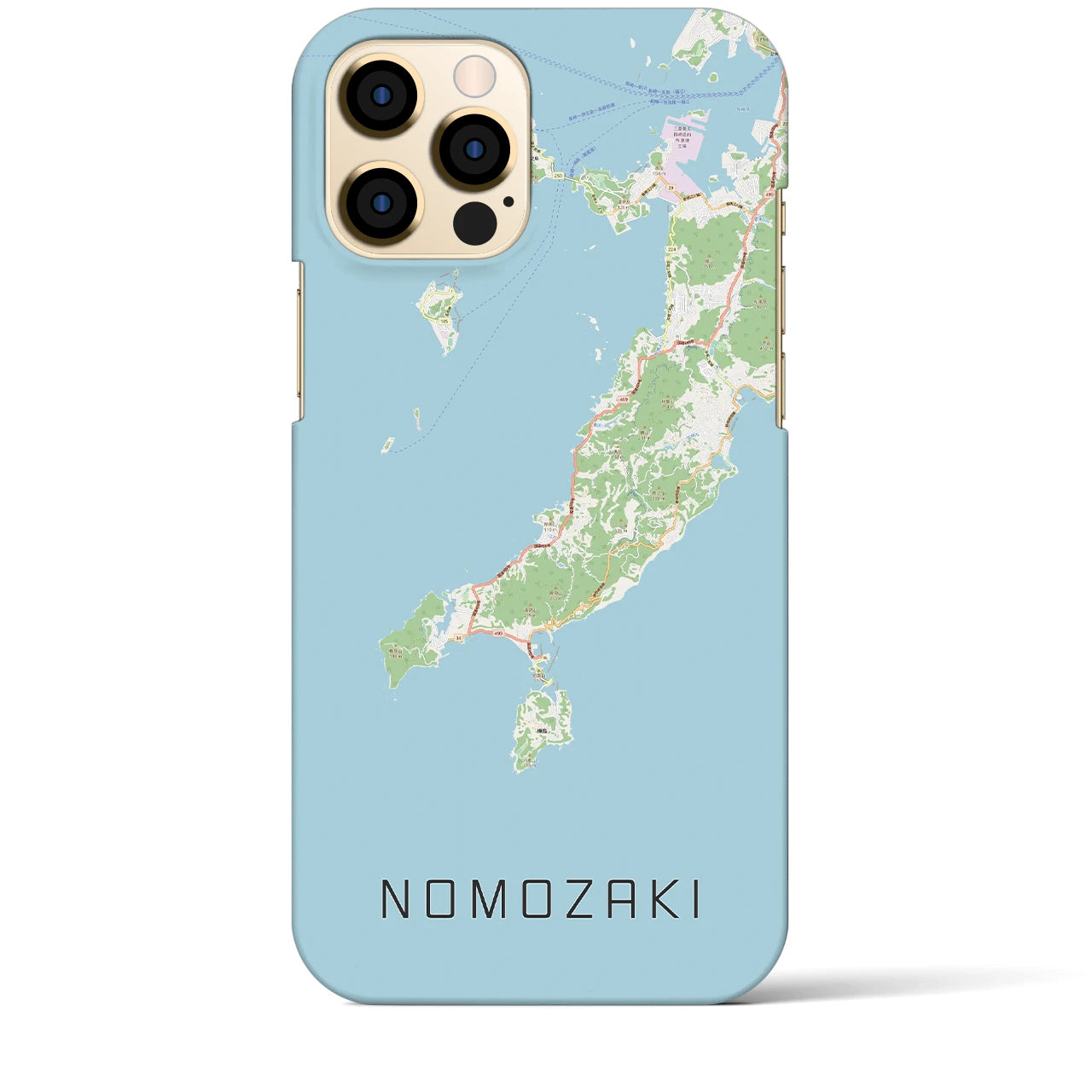 【野母崎(長崎県)】地図柄iPhoneケース(バックカバータイプ)