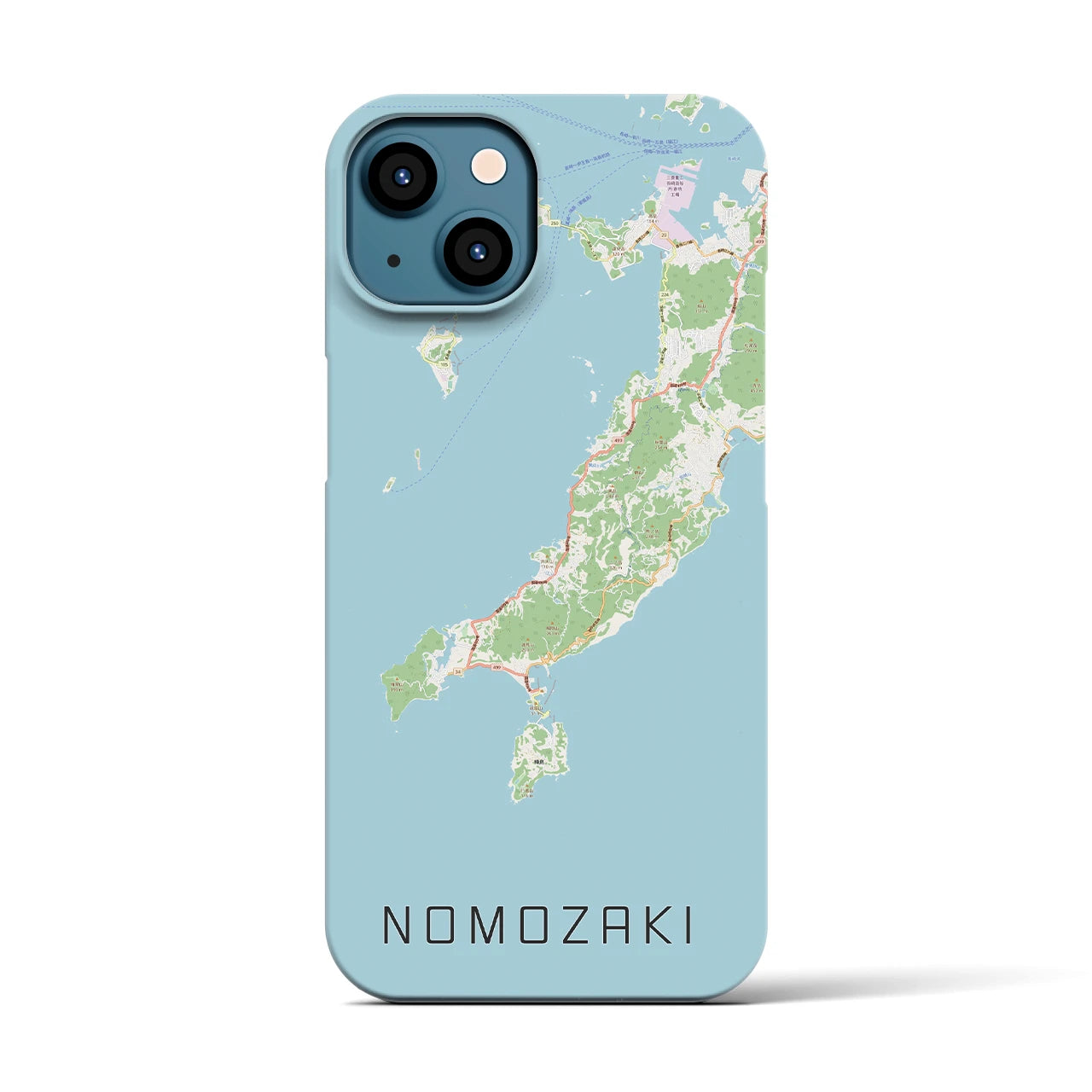 【野母崎(長崎県)】地図柄iPhoneケース(バックカバータイプ)