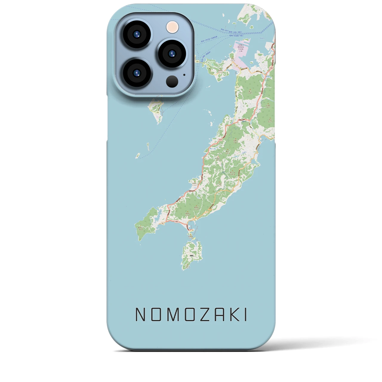 【野母崎(長崎県)】地図柄iPhoneケース(バックカバータイプ)