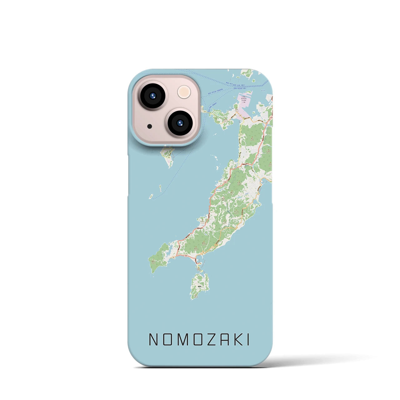 【野母崎(長崎県)】地図柄iPhoneケース(バックカバータイプ)